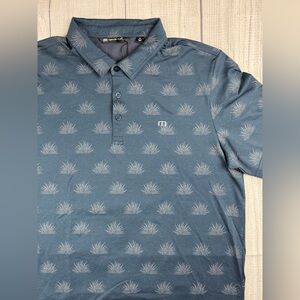 NWT! Travis Mathew At The Buffet Short Sleeve Golf Polo Shirt 1MY104 Blue Sz XL